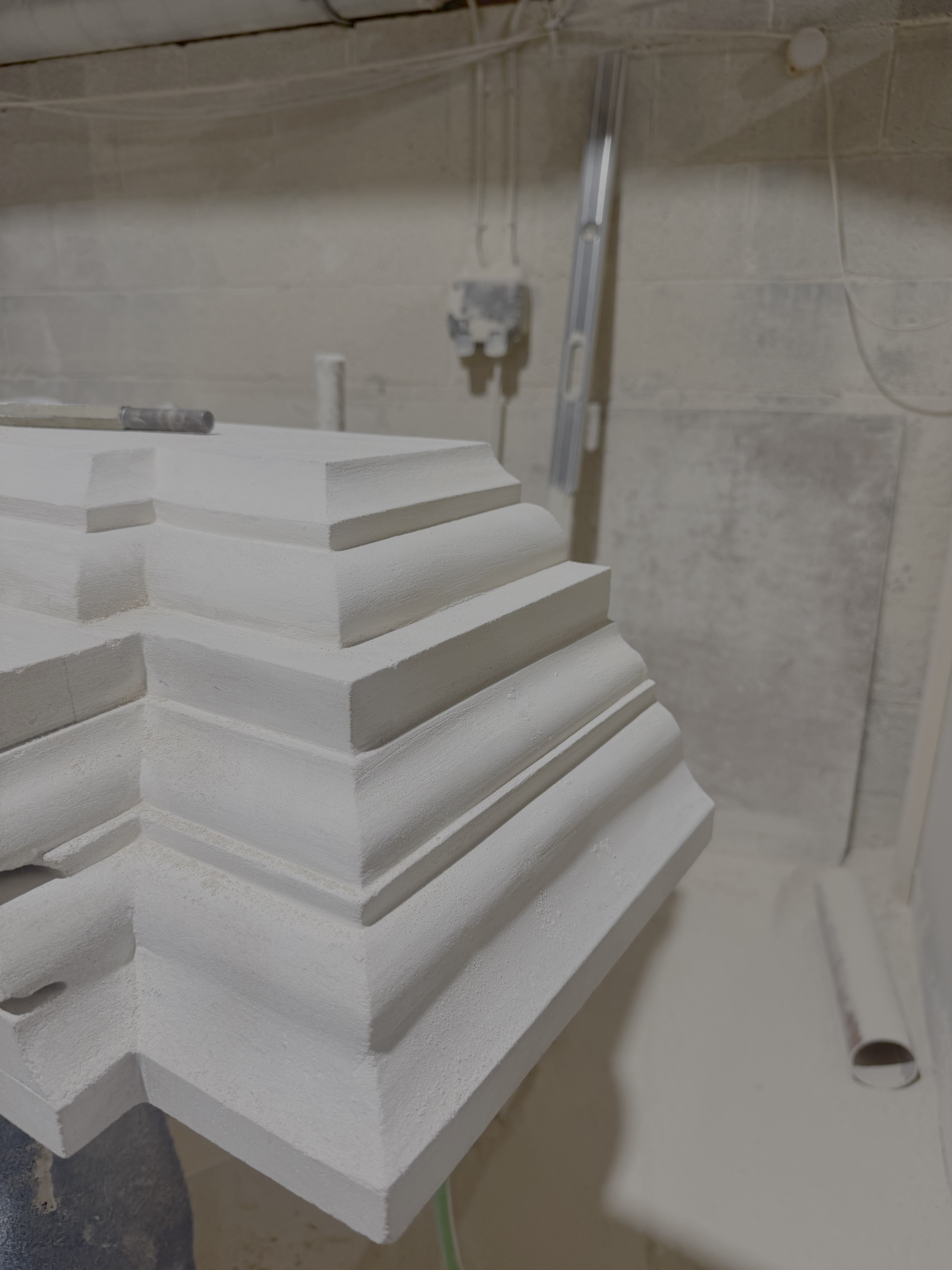 Mantel Carving In Workshop